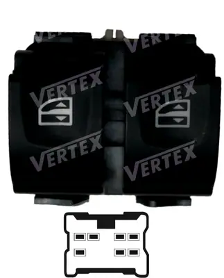 CAM ACMA KAPAMA ANAHTARI [SOL 2CAM - OTOMLU - 7P.] [RENAULT KANGOO III/CLIO IV ]