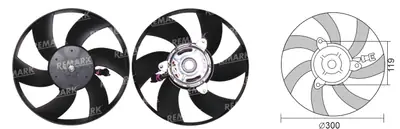 FAN MOTORU [KALIN] [VW.CADDY II/POLO CLASSIC/INCA 1996->]