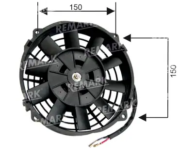 FAN MOTORU [12V.PERVANELI 7"] []