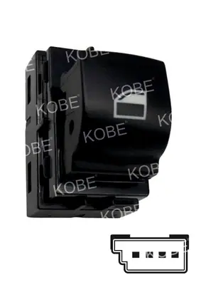CAM ACMA KAPAMA ANAHTARI [SAG CAM TEKLI - SIYAH - 4P.] [BMW F10 5 KASA - F06 6 KASA - F01 7 KASA]