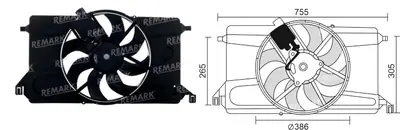 FAN MOTORU [] [FORD FOCUS 1,6I-1,6TI 2003->2007]