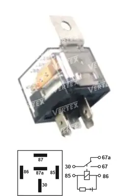 ROLE [AYAKLI 24V.20/30A 5P. CIFT PLATIN SEFFAF LEDLI] []