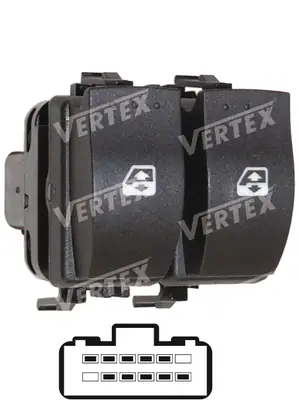 CAM ACMA KAPAMA ANAHTARI [SOL 2CAM - OTOMLI - 10P.] [RENAULT MEGANE/CLIO 2004 ->]