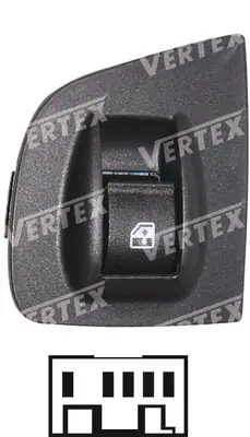 CAM ACMA KAPAMA ANAHTARI [SAG CAM TEKLI - CERCEVELI - 5P.] [FIAT DOBLO YM.]