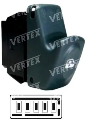 CAM ACMA KAPAMA ANAHTARI [TEK CAM YESIL - 5P.] [RENAULT KANGOO/MEGANE/CLIO]