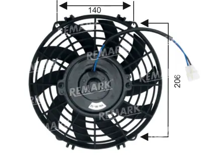 FAN MOTORU [12V.PERVANELI 9"] []