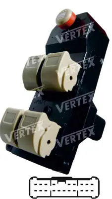 CAM ACMA KAPAMA ANAHTARI [SOL 4CAM - KREM - 20P.] [HONDA CIVIC /CRV 2001 ->2006]