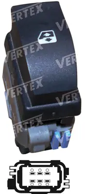 CAM ACMA KAPAMA ANAHTARI [SAG CAM TEKLI - MAVI - 6P.] [RENAULT TRAFIC/MASTER]