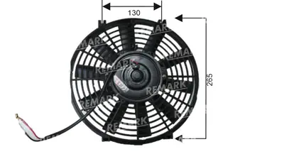 FAN MOTORU [12V.PERVANELI 10,5" DAR AYAK] []