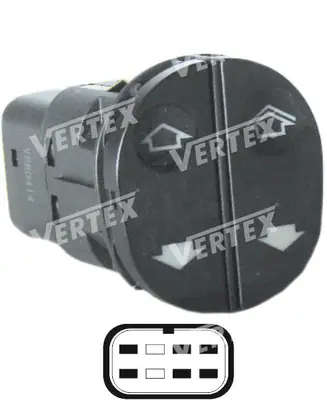 CAM ACMA KAPAMA ANAHTARI [SOL 2CAM - TEK SOKET - 6P.] [FORD TRANSIT V184/CONNECT]