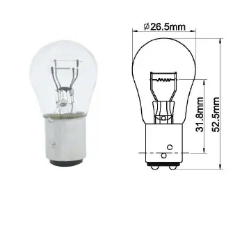 AMPUL [12V. 1016 21/5W SARI ISIK YAN TIRNAK]
