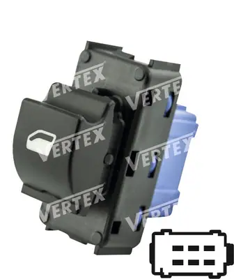 CAM ACMA KAPAMA ANAHTARI [SAG CAM TEKLI - MAVI - 6P.] [CITROEN/PEUGEOT]