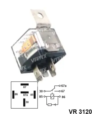ROLE [AYAKLI 12V.20/30A 5P.CIFT PLATIN SEFFAF LEDLI] []