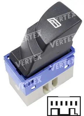CAM ACMA KAPAMA ANAHTARI [SAG CAM TEKLI - MAVI - 6P.] [PEUGEOT JUMPER/BOXER/DUCATO II]