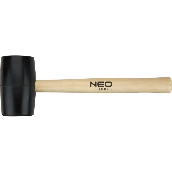 Lastik çekiç 58 mm, 450 g, ahşap saplı