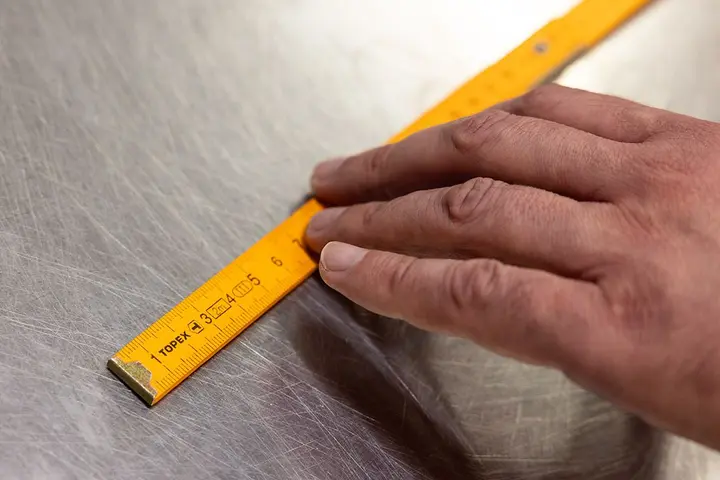 Katlanır ahşap metre 2 m, sarı