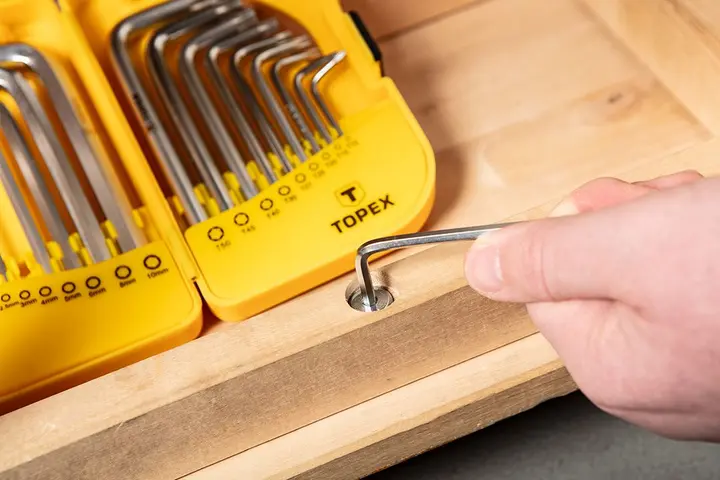 Altıgen ve Torx anahtar seti, 18 parça, kısa