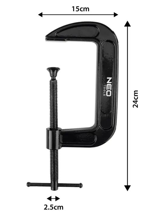 Marangoz Mengenesi (Vidalı), C (G) Tipi, 125 mm (5), Dökme Demir, Ağırlık 815g