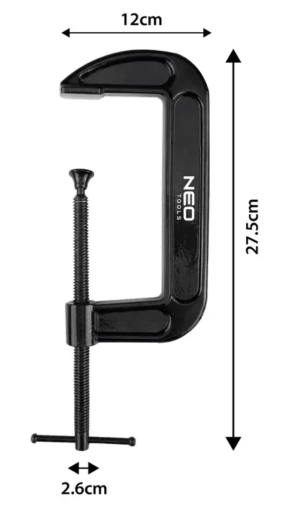 Marangoz Mengenesi (Vidalı), C (G) Tipi, 150 mm (6), Dökme Demir, Ağırlık 1146g
