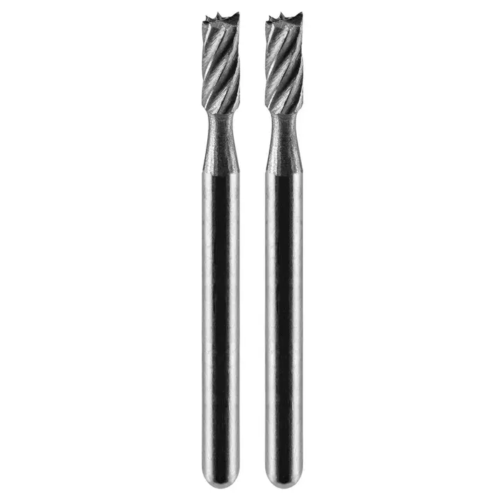HSS freze ucu, silindirik, 3,2 mm, sap 3,2 mm, 2 adet