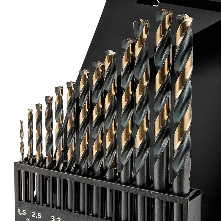 HSS-CNC metal matkap uçları, 124°, Pro-Tec, 1,5 - 6,5 mm, 13 parça set