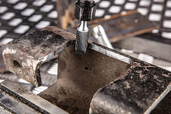 HM metal freze bıçağı, tip C (yuvarlatılmış silindirik), 12 x 25 mm, saplama 6 x 45 mm