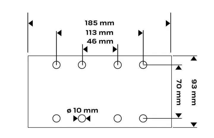 Cırt bantlı zımpara kağıdı 93 x 185 mm, P120, 5 adet, 8 delikli
