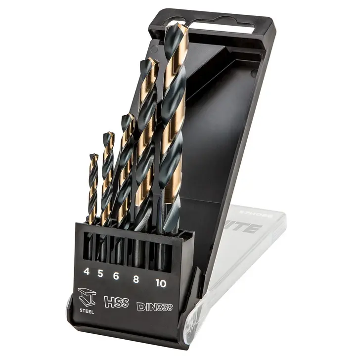 HSS-CNC matkap ucu, 124°, Pro-Tec, 4.0 - 10.0 mm, 5 parça set