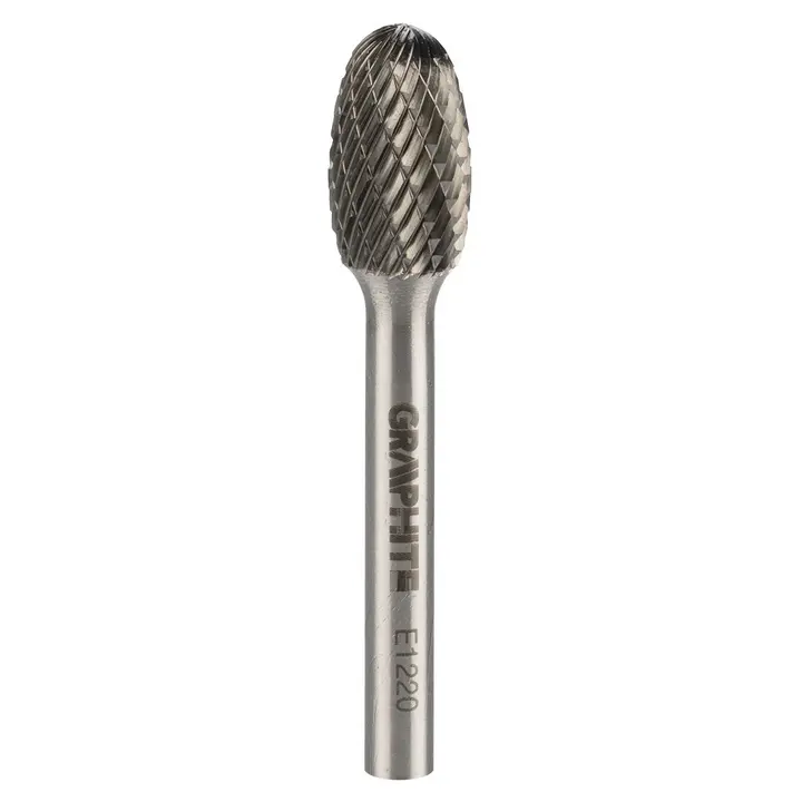 Metal freze ucu HM, tip E (oval), 12 x 20 mm, şaft 6 x 45 mm