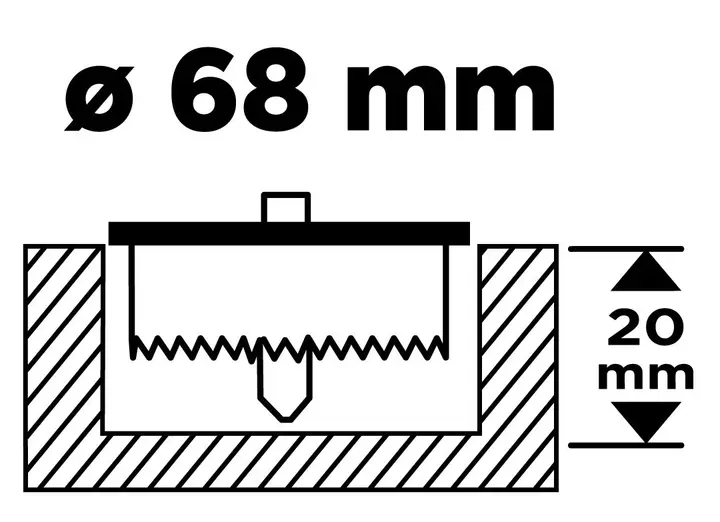 Polistiren kesici 68 mm