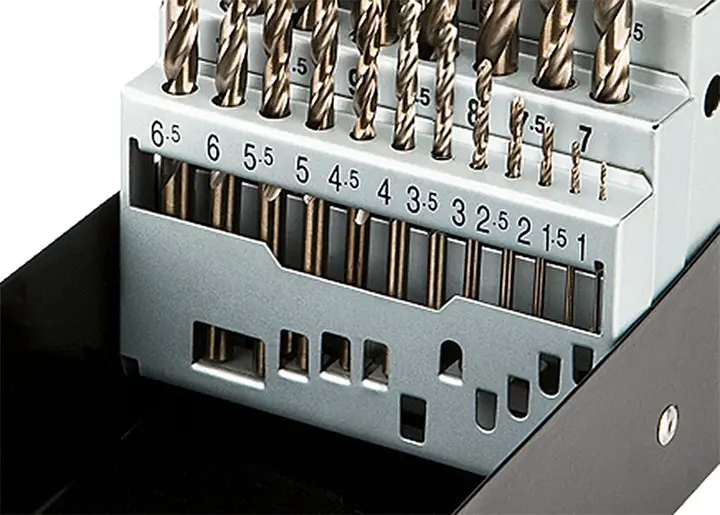 HSS-Co metal matkap uçları 1,0-13,0 mm, 25 parça set