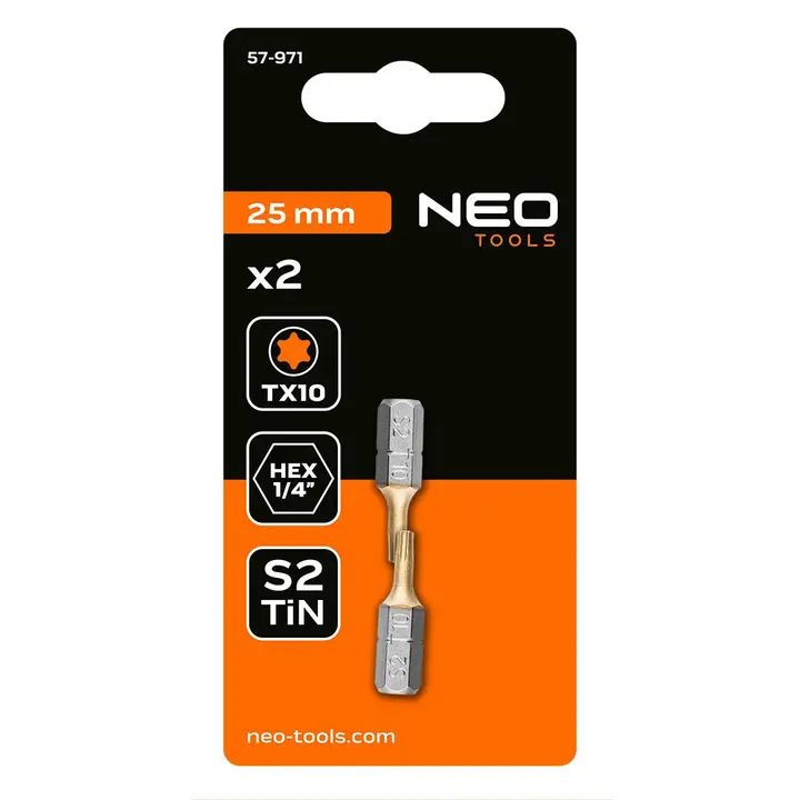 TX10 x 25 mm vidalama ucu, 2 adet