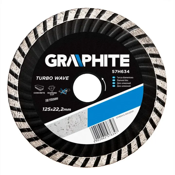 Elmas disk 125 x 22.2 mm, Turbo Wave