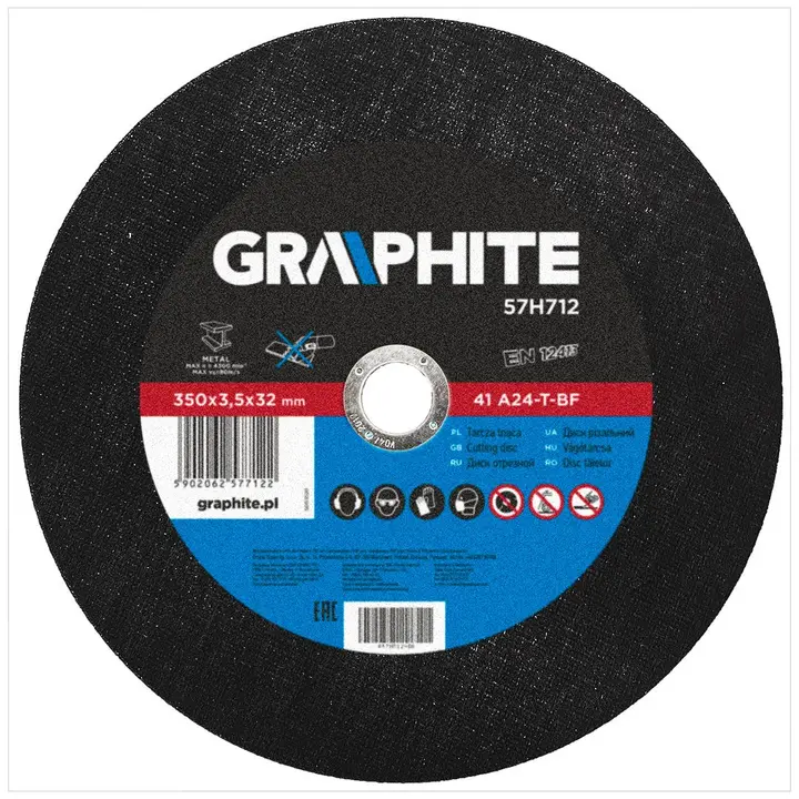 Metal için kesme diski 350 x 3.5 x 32 mm, 41 A24-T-BF