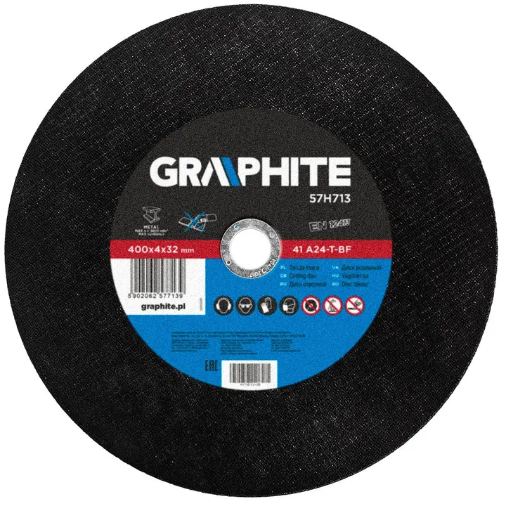 Metal için kesme diski 400 x 4.0 x 32 mm, 41 A24-T-BF