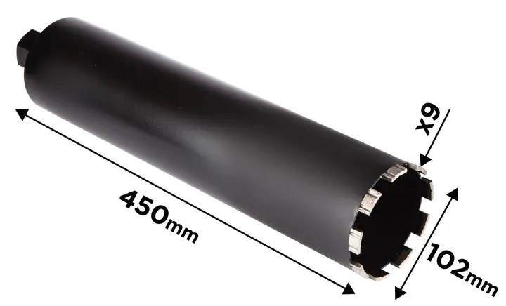 Elmas karotlu delik açma testeresi 58G540, 102 x 450 mm x 9T