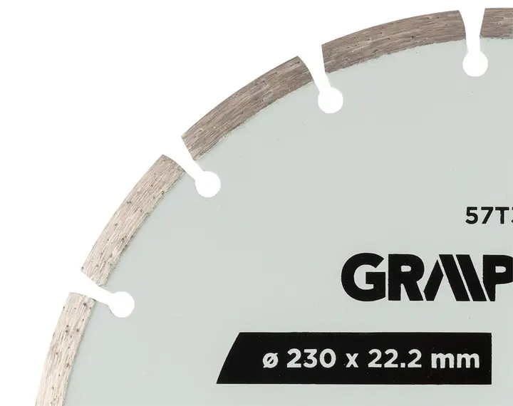 Segmentli elmas kesme diski, 230 x 22.2 mm, kuru