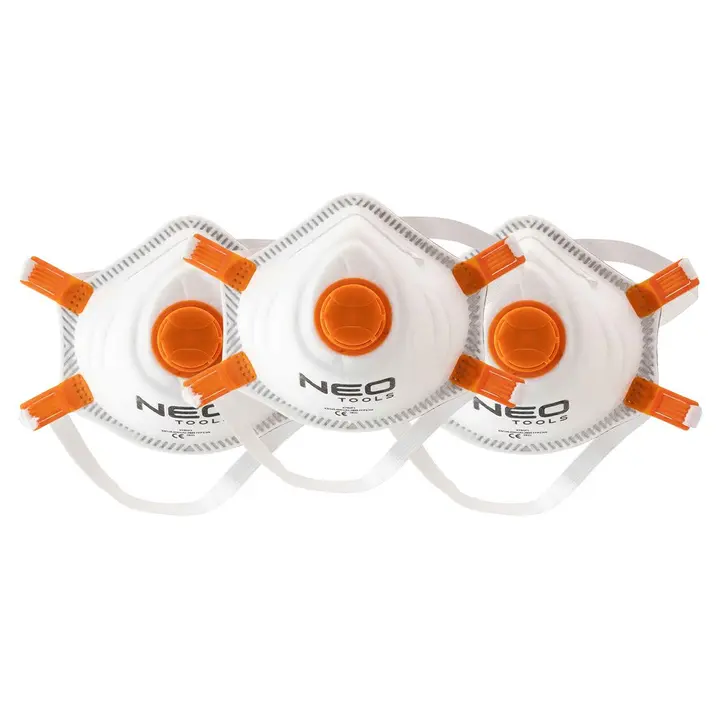Yarım maske solunum cihazı, FFP3, ventilli, 3 adet, CE