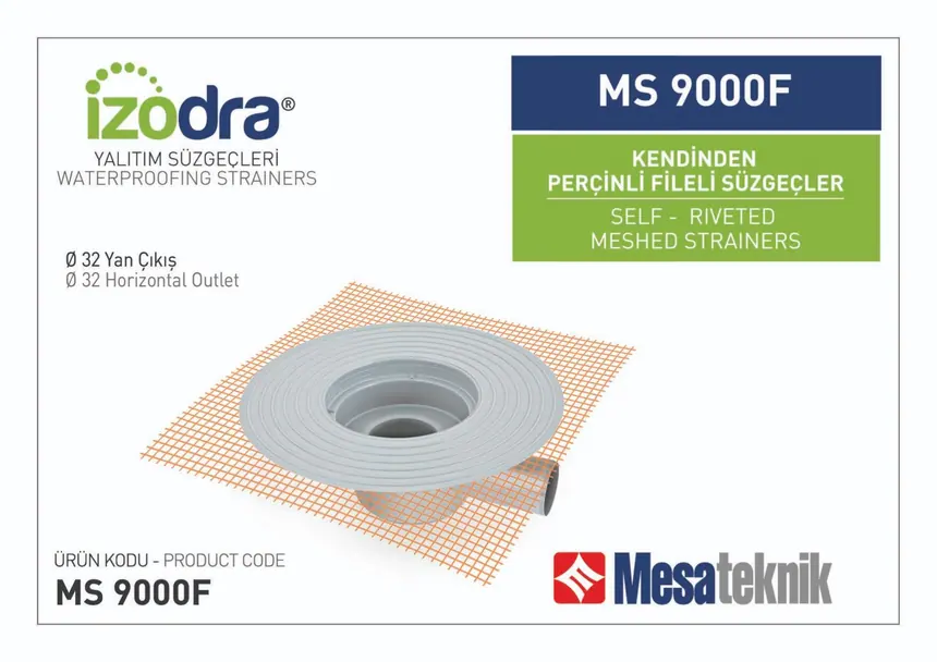 MS 9000F Kendinden Perçinli Fileli Süzgeçler