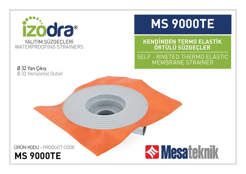 MS 9000TE Kendinden Perçinli Örtülü Süzgeçler