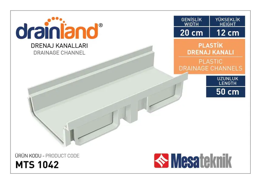 MTS 1042 Genişlik 20 cm Derinlik 12 cm Uzunluk 50 cm