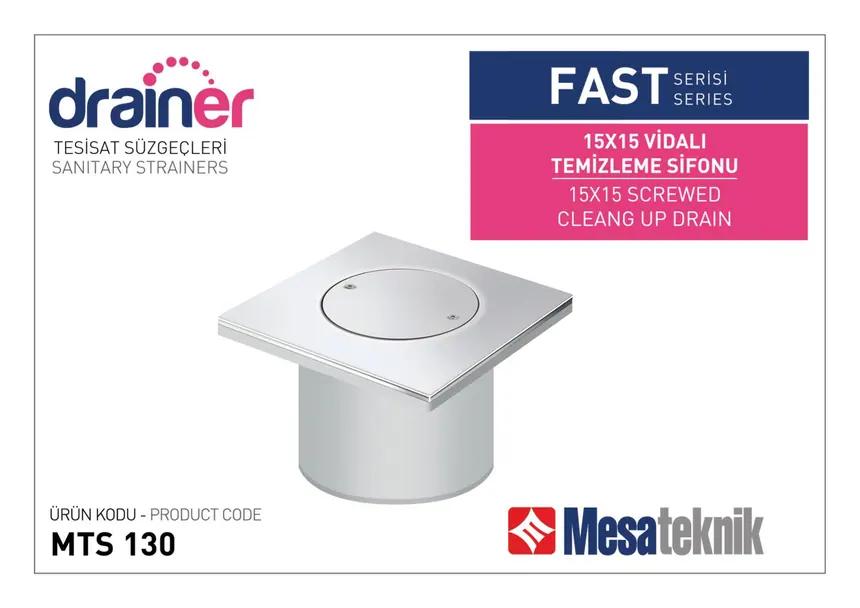 MTS 130 Fast Serisi 15 cm Temizleme Sifonu
