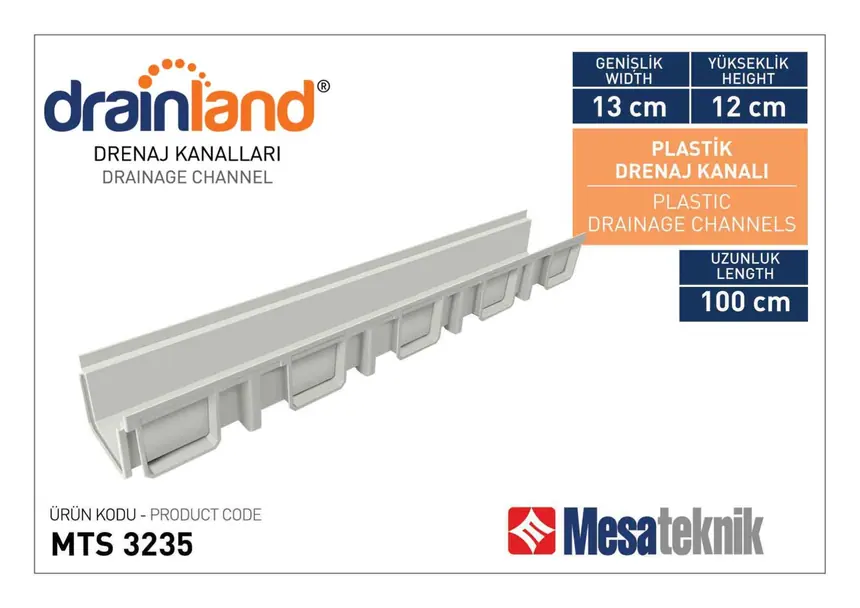 MTS 3235 Genişlik 130 mm Derinlik 120 mm Uzunluk 100 cm