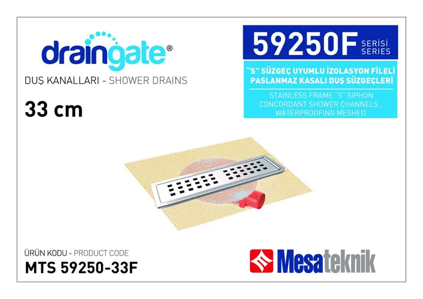 MTS 59250F S Sifon Uyumlu İzolasyon Fileli Paslanmaz Kasalı Seri