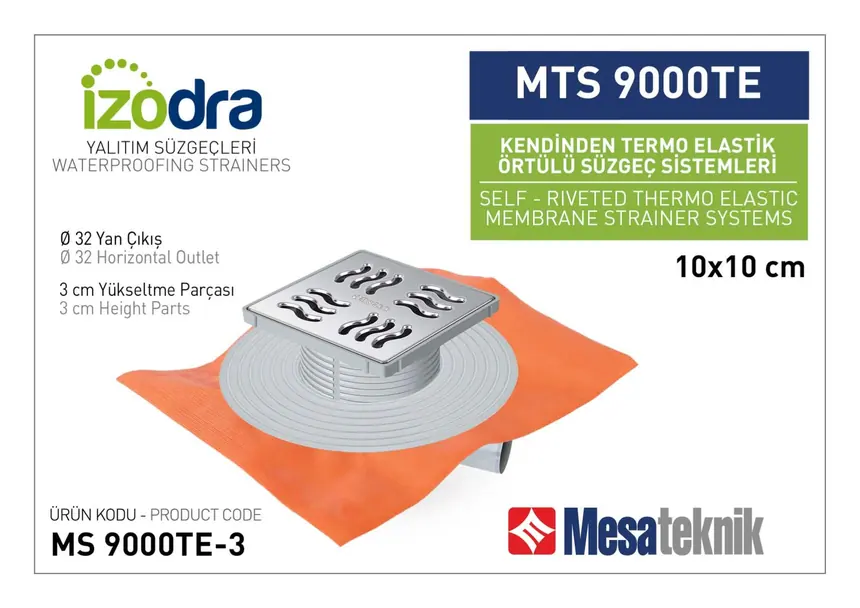 MTS 9000TE Kendinden Percinli Örtülü Suzgec Sistemleri 10 cm