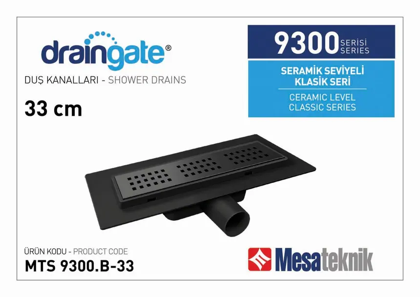 MTS 9300B Seramik Seviyeli Klasik Seri Mat Siyah