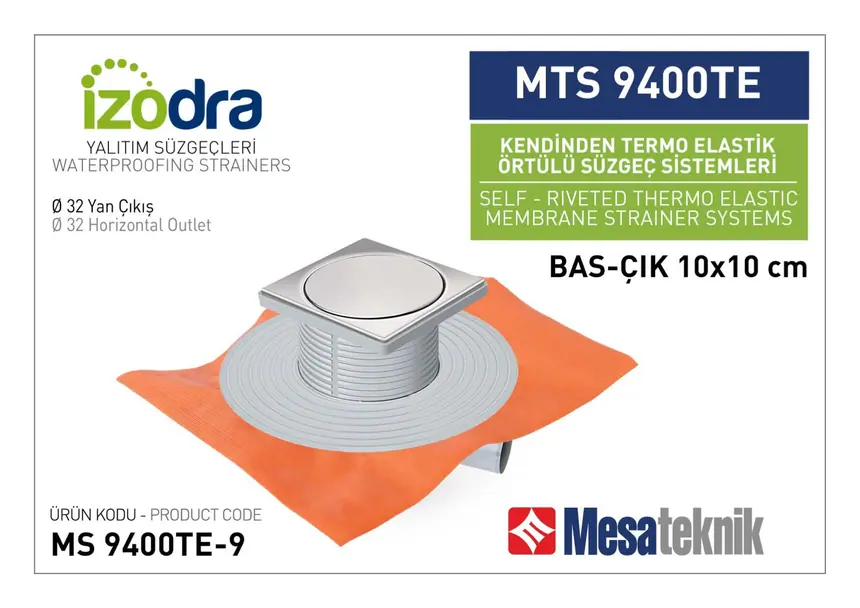 MTS 9400TE Kendinden Percinli Örtülü Suzgec Sistemleri 10 cm BasÇık