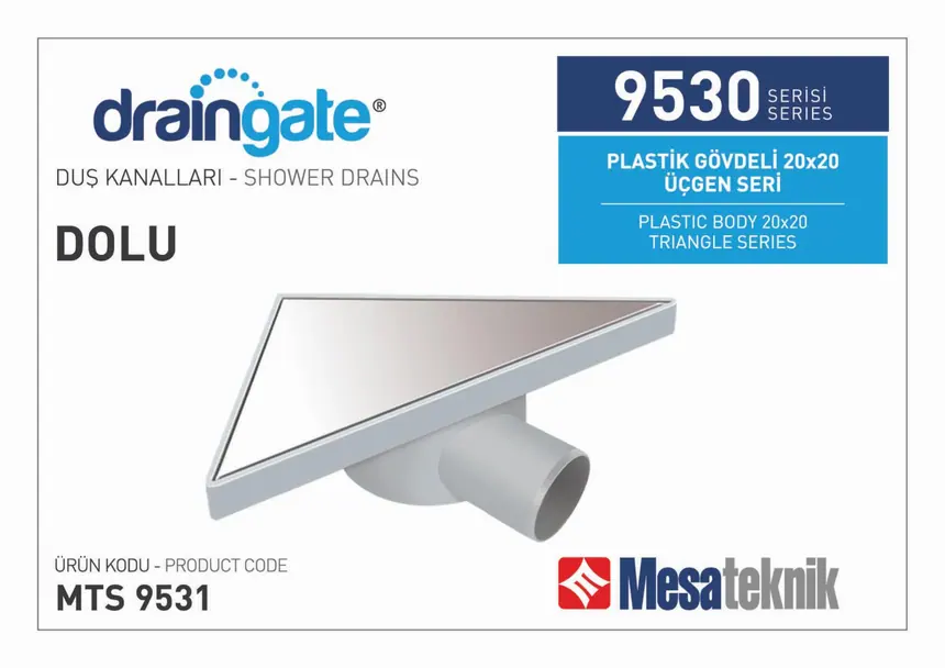 MTS 9530 Plastik Gövdeli 20 cm Üçgen Seri