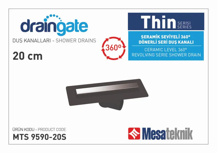 MTS 9590S Thin Serisi 360º Dönerli Siyah Gövde
